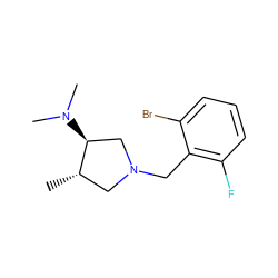 C[C@H]1CN(Cc2c(F)cccc2Br)C[C@@H]1N(C)C ZINC000358835310