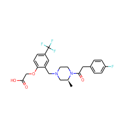 C[C@H]1CN(Cc2cc(C(F)(F)F)ccc2OCC(=O)O)CCN1C(=O)Cc1ccc(F)cc1 ZINC000066124471