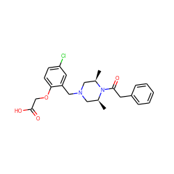 C[C@H]1CN(Cc2cc(Cl)ccc2OCC(=O)O)C[C@@H](C)N1C(=O)Cc1ccccc1 ZINC000035920130