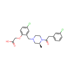 C[C@H]1CN(Cc2cc(Cl)ccc2OCC(=O)O)CCN1C(=O)Cc1cccc(Cl)c1 ZINC000035971793