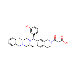 C[C@H]1CN(Cc2ccccc2)[C@H](C)CN1[C@@H](c1cccc(O)c1)c1ccc2c(c1)CN(C(=O)CC(=O)O)CC2 ZINC000028568771