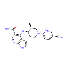 C[C@H]1CN(c2ccc(C#N)cn2)CC[C@H]1Nc1c(C(N)=O)cnc2[nH]ccc12 ZINC000474603864