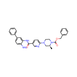 C[C@H]1CN(c2ccc(C(=O)Nc3cc(-c4ccccc4)ccc3N)cn2)CCN1C(=O)OCc1ccccc1 ZINC000029126912