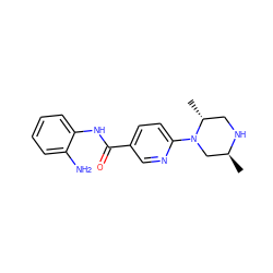 C[C@H]1CN(c2ccc(C(=O)Nc3ccccc3N)cn2)[C@H](C)CN1 ZINC000028824480