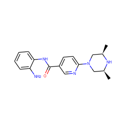 C[C@H]1CN(c2ccc(C(=O)Nc3ccccc3N)cn2)C[C@@H](C)N1 ZINC000028824483