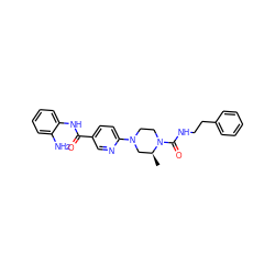 C[C@H]1CN(c2ccc(C(=O)Nc3ccccc3N)cn2)CCN1C(=O)NCCc1ccccc1 ZINC000028824503