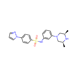 C[C@H]1CN(c2cccc(NS(=O)(=O)c3ccc(-n4cccn4)cc3)c2)C[C@@H](C)N1 ZINC000035826934