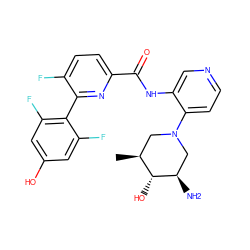 C[C@H]1CN(c2ccncc2NC(=O)c2ccc(F)c(-c3c(F)cc(O)cc3F)n2)C[C@@H](N)[C@@H]1O ZINC000141137261