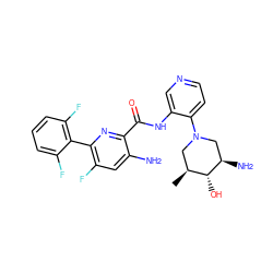 C[C@H]1CN(c2ccncc2NC(=O)c2nc(-c3c(F)cccc3F)c(F)cc2N)C[C@@H](N)[C@@H]1O ZINC000103238467