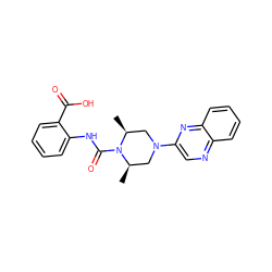 C[C@H]1CN(c2cnc3ccccc3n2)C[C@@H](C)N1C(=O)Nc1ccccc1C(=O)O ZINC000028969699