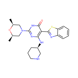 C[C@H]1CN(c2nc(N[C@@H]3CCCNC3)c(-c3nc4ccccc4s3)c(=O)[nH]2)C[C@@H](C)O1 ZINC001772583565