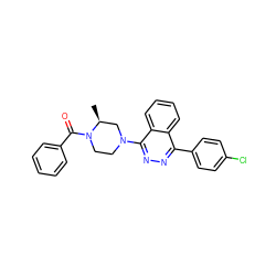 C[C@H]1CN(c2nnc(-c3ccc(Cl)cc3)c3ccccc23)CCN1C(=O)c1ccccc1 ZINC000049036122