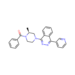 C[C@H]1CN(c2nnc(-c3cccnc3)c3ccccc23)CCN1C(=O)c1ccccc1 ZINC000049035582