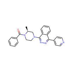 C[C@H]1CN(c2nnc(-c3ccncc3)c3ccccc23)CCN1C(=O)c1ccccc1 ZINC000049036387