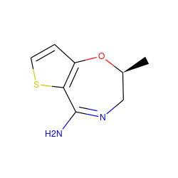 C[C@H]1CN=C(N)c2sccc2O1 ZINC000000026310