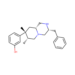 C[C@H]1CN2C[C@@H](Cc3ccccc3)NC[C@H]2C[C@@]1(C)c1cccc(O)c1 ZINC000035075246