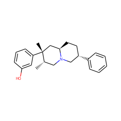 C[C@H]1CN2C[C@@H](c3ccccc3)CC[C@@H]2C[C@@]1(C)c1cccc(O)c1 ZINC000035075159