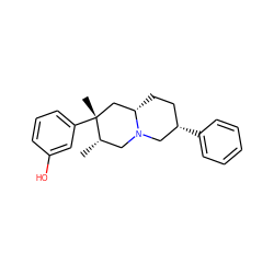 C[C@H]1CN2C[C@@H](c3ccccc3)CC[C@H]2C[C@@]1(C)c1cccc(O)c1 ZINC000035075160