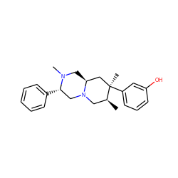 C[C@H]1CN2C[C@H](c3ccccc3)N(C)C[C@H]2C[C@@]1(C)c1cccc(O)c1 ZINC000035075257