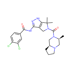 C[C@H]1CN2CCC[C@H]2CN1C(=O)N1Cc2c(NC(=O)c3ccc(Cl)c(Cl)c3)n[nH]c2C1(C)C ZINC000114180898