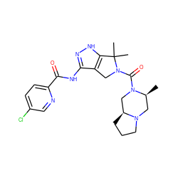 C[C@H]1CN2CCC[C@H]2CN1C(=O)N1Cc2c(NC(=O)c3ccc(Cl)cn3)n[nH]c2C1(C)C ZINC000114184033