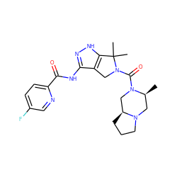 C[C@H]1CN2CCC[C@H]2CN1C(=O)N1Cc2c(NC(=O)c3ccc(F)cn3)n[nH]c2C1(C)C ZINC000114183626