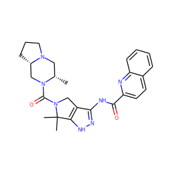 C[C@H]1CN2CCC[C@H]2CN1C(=O)N1Cc2c(NC(=O)c3ccc4ccccc4n3)n[nH]c2C1(C)C ZINC000114184647