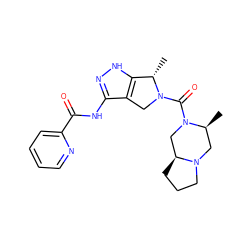 C[C@H]1CN2CCC[C@H]2CN1C(=O)N1Cc2c(NC(=O)c3ccccn3)n[nH]c2[C@@H]1C ZINC000149372835