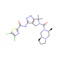 C[C@H]1CN2CCC[C@H]2CN1C(=O)N1Cc2c(NC(=O)c3nc(Cl)c(Cl)s3)n[nH]c2C1(C)C ZINC000114183645