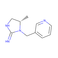 C[C@H]1CNC(=N)N1Cc1cccnc1 ZINC001772627753