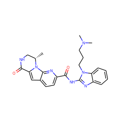 C[C@H]1CNC(=O)c2cc3ccc(C(=O)Nc4nc5ccccc5n4CCCN(C)C)nc3n21 ZINC000148479004