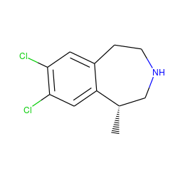 C[C@H]1CNCCc2cc(Cl)c(Cl)cc21 ZINC000028132112