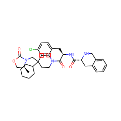 C[C@H]1COC(=O)N1CC1(C2CCCCC2)CCN(C(=O)[C@@H](Cc2ccc(Cl)cc2)NC(=O)[C@H]2Cc3ccccc3CN2)CC1 ZINC000028570570