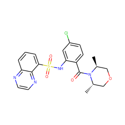 C[C@H]1COC[C@H](C)N1C(=O)c1ccc(Cl)cc1NS(=O)(=O)c1cccc2nccnc12 ZINC000035064997