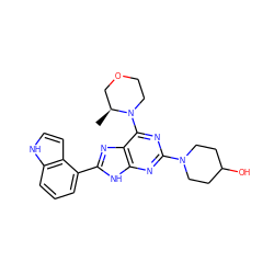 C[C@H]1COCCN1c1nc(N2CCC(O)CC2)nc2[nH]c(-c3cccc4[nH]ccc34)nc12 ZINC000143901402