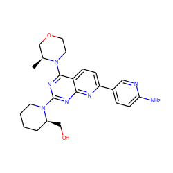 C[C@H]1COCCN1c1nc(N2CCCC[C@@H]2CO)nc2nc(-c3ccc(N)nc3)ccc12 ZINC000168774308