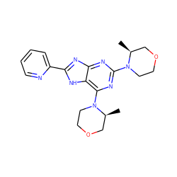 C[C@H]1COCCN1c1nc(N2CCOC[C@@H]2C)c2[nH]c(-c3ccccn3)nc2n1 ZINC000207237249