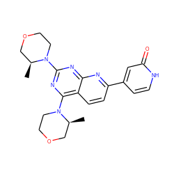 C[C@H]1COCCN1c1nc(N2CCOC[C@@H]2C)c2ccc(-c3cc[nH]c(=O)c3)nc2n1 ZINC000143849891