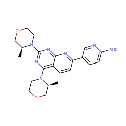 C[C@H]1COCCN1c1nc(N2CCOC[C@@H]2C)c2ccc(-c3ccc(N)nc3)nc2n1 ZINC000059258216