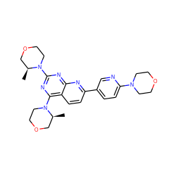 C[C@H]1COCCN1c1nc(N2CCOC[C@@H]2C)c2ccc(-c3ccc(N4CCOCC4)nc3)nc2n1 ZINC000139571724