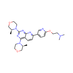 C[C@H]1COCCN1c1nc(N2CCOC[C@@H]2C)c2ccc(-c3ccc(OCCN(C)C)nc3)nc2n1 ZINC000144746702