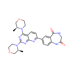 C[C@H]1COCCN1c1nc(N2CCOC[C@@H]2C)c2ccc(-c3ccc4c(c3)C(=O)NCC(=O)N4)nc2n1 ZINC000143070950