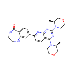 C[C@H]1COCCN1c1nc(N2CCOC[C@@H]2C)c2ccc(-c3ccc4c(c3)NCCNC4=O)nc2n1 ZINC000059258213