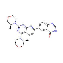 C[C@H]1COCCN1c1nc(N2CCOC[C@@H]2C)c2ccc(-c3ccc4nc[nH]c(=O)c4c3)nc2n1 ZINC000095587753