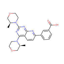 C[C@H]1COCCN1c1nc(N2CCOC[C@@H]2C)c2ccc(-c3cccc(C(=O)O)c3)nc2n1 ZINC000169051710