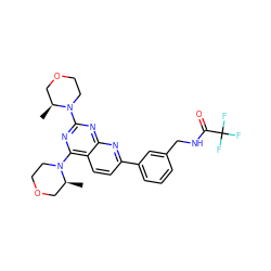 C[C@H]1COCCN1c1nc(N2CCOC[C@@H]2C)c2ccc(-c3cccc(CNC(=O)C(F)(F)F)c3)nc2n1 ZINC000141479603