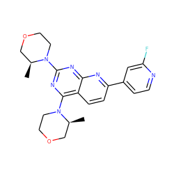 C[C@H]1COCCN1c1nc(N2CCOC[C@@H]2C)c2ccc(-c3ccnc(F)c3)nc2n1 ZINC000168722297