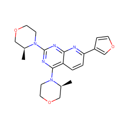 C[C@H]1COCCN1c1nc(N2CCOC[C@@H]2C)c2ccc(-c3ccoc3)nc2n1 ZINC000168998298