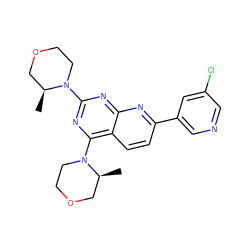 C[C@H]1COCCN1c1nc(N2CCOC[C@@H]2C)c2ccc(-c3cncc(Cl)c3)nc2n1 ZINC000139441681