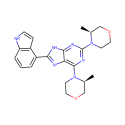 C[C@H]1COCCN1c1nc(N2CCOC[C@@H]2C)c2nc(-c3cccc4[nH]ccc34)[nH]c2n1 ZINC000143925277